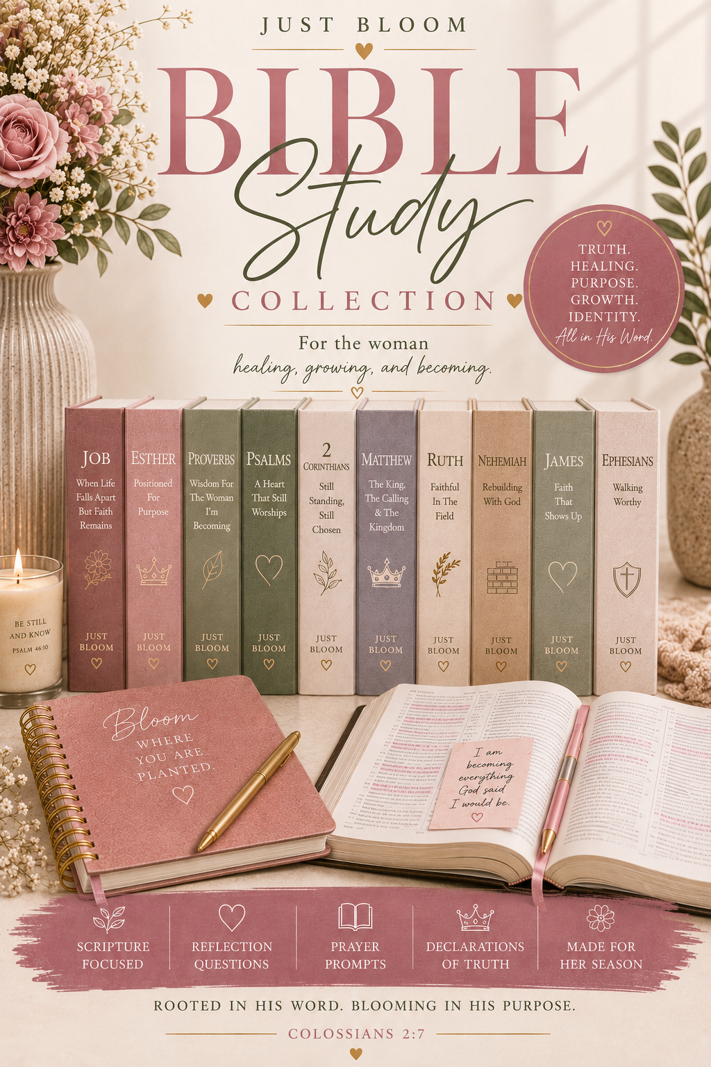 🌸 Just Bloom: A Guided Bible Study Collection 🌸